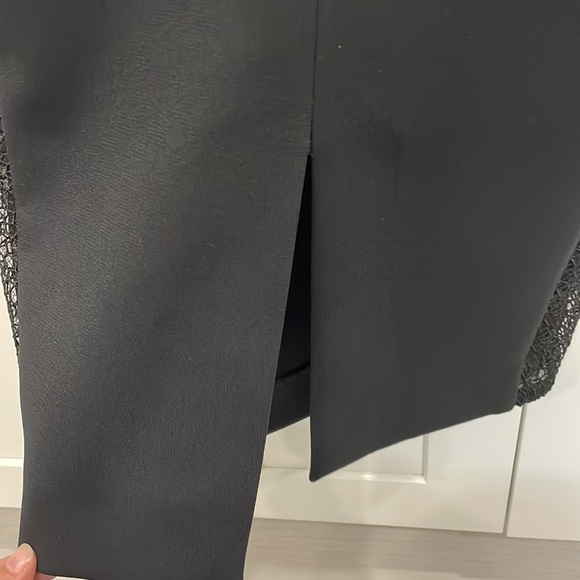 Nicholas Crepe Insert Midi Black Dress - Picture 9 of 16